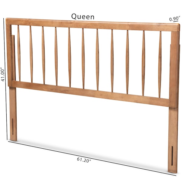 Baxton Studio Valin Modern and Contemporary Ash Walnut Finished Wood King Size Headboard - 179-11111-ZORO