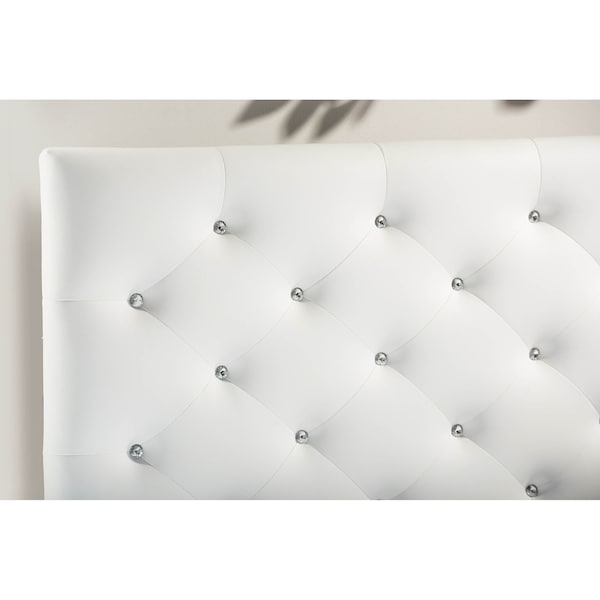 Baxton Studio Viviana Faux Leather Upholstered Button-tufted Full Size Headboard - 120-6453
