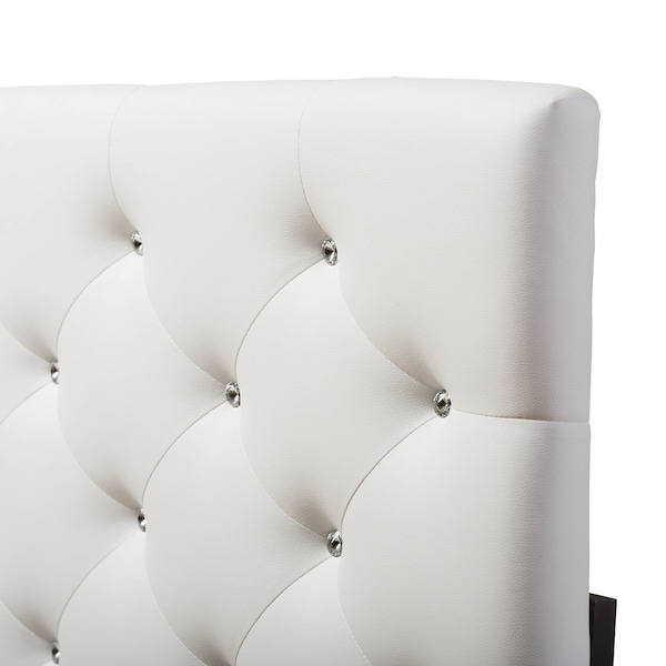 Baxton Studio Viviana Faux Leather Upholstered Button-tufted Full Size Headboard - 120-6453