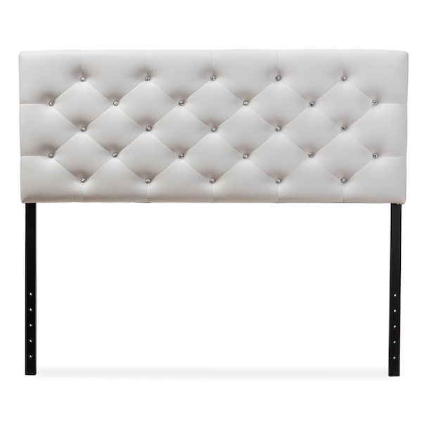 Baxton Studio Viviana Faux Leather Upholstered Button-tufted Full Size Headboard - 120-6453