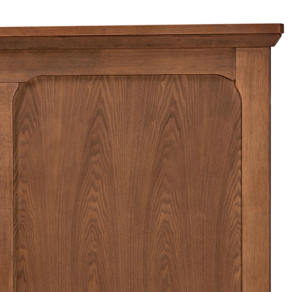 Baxton Studio Alarice Classic and Traditional Ash Walnut Finished Wood Queen Size Headboard - 232-12881-ZORO