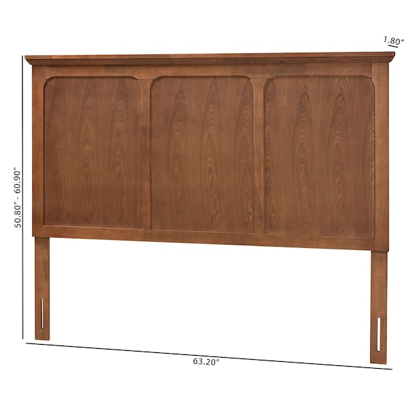 Baxton Studio Alarice Classic and Traditional Ash Walnut Finished Wood Queen Size Headboard - 232-12881-ZORO