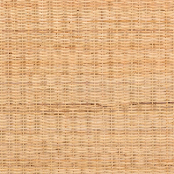 Bali & Pari Adelyn Modern Bohemian Natural Brown Rattan and Mahogany Wood King Size Headboard - 235-13174-ZORO
