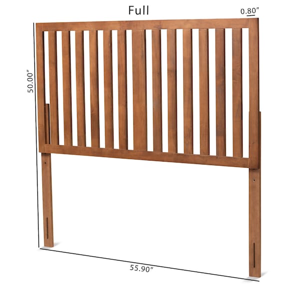 Baxton Studio Oren Modern and Transitional Ash Walnut Finished Wood Full Size Headboard - 181-11135-ZORO