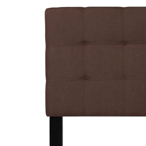 Flash Furniture Bedford Headboard, Queen, Brown Fabric - HG-HB1704-Q-DBR-GG