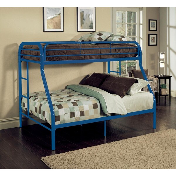 Oceantailer 60 x 78 x 54 in. Metal Tube Twin Full Bunk Bed - Blue - 286574
