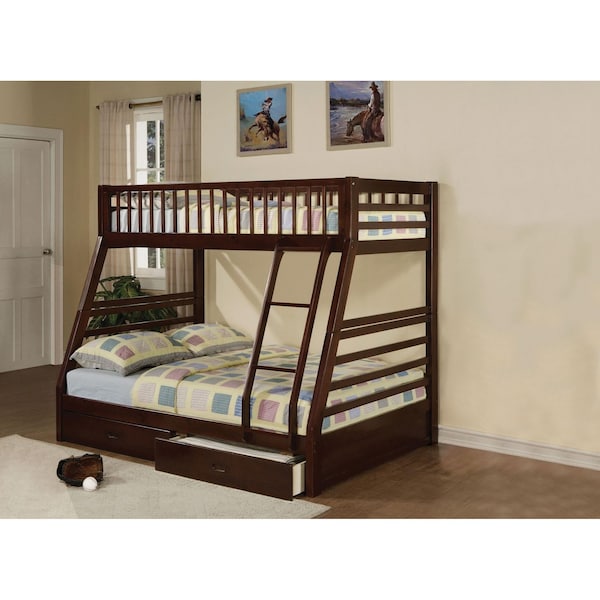 Homeroots 65 x 79 x 56 in. Jason King Size Bed Espresso - 286524