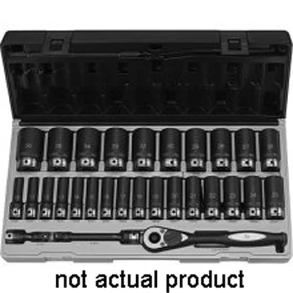 Llave de vaso profunda de 1/2" de accionamiento x 14 mm de Grey Pneumatic - 6 puntos - 82014MD