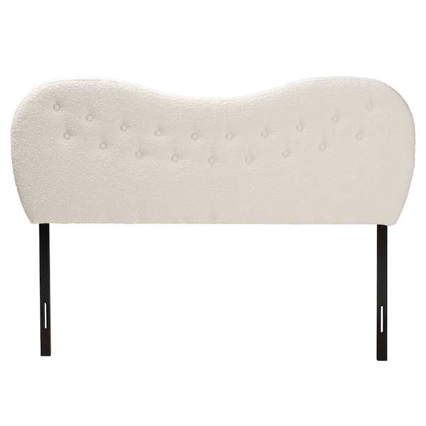 Baxton Studio Brantley Modern Cream Boucle Fabric Queen Size Headboard - 228-12959-ZORO