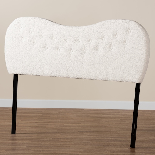 Baxton Studio Brantley Modern Cream Boucle Fabric Queen Size Headboard - 228-12959-ZORO