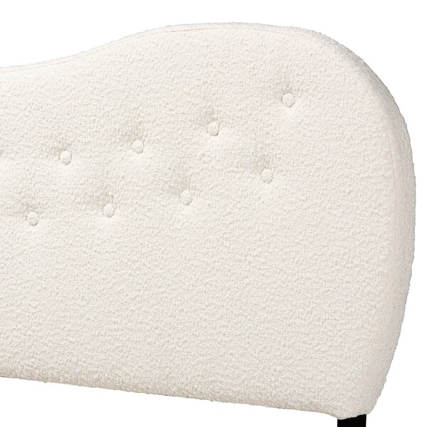 Baxton Studio Brantley Modern Cream Boucle Fabric Queen Size Headboard - 228-12959-ZORO