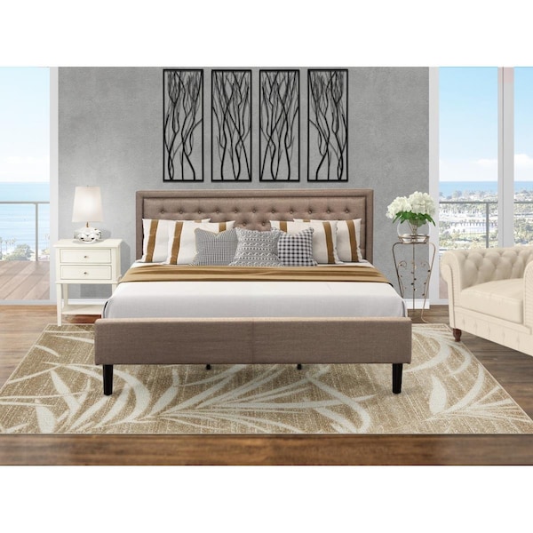 East West Furniture 2 Piece Kendall Bedroom Set - Black - KD16K-1VL0C