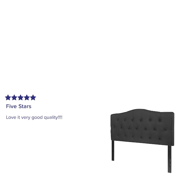 Flash Furniture Full Cambridge, Headboard, Black Fabric - HG-HB1708-F-BK-GG