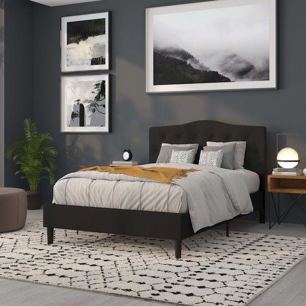 Flash Furniture Full Cambridge, Headboard, Black Fabric - HG-HB1708-F-BK-GG