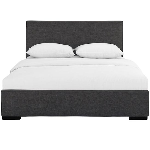Camden Isle Camden Isle 86343 in. indes Upholstered Platform Bed; Grey; King Size - 85.4 x 79 x 34.8 in. - 86343