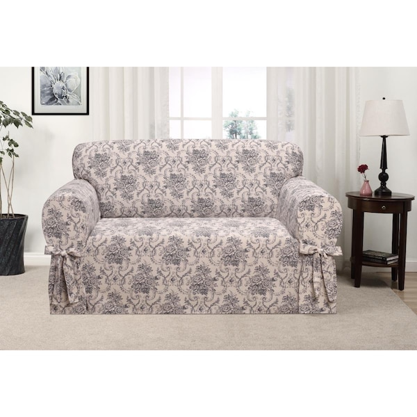 Madison Kathy Ireland Chateau Loveseat Slipcover, Navy - MA335318