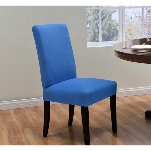 Bedding Beyond Kathy Ireland Ingenue Dining Room Chair Slipcover Cobalt - BE2613927