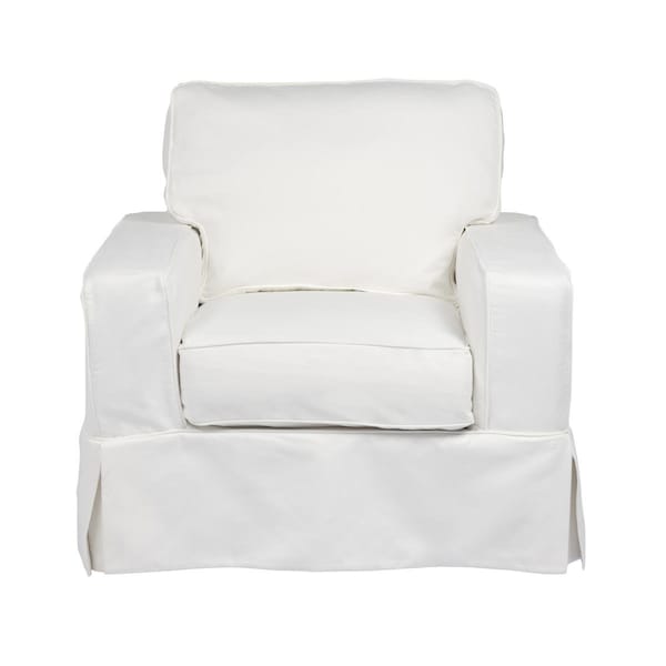 Sunset Trading Americana Slipcovered Chair Peyton Pearl - SU-108520-391081