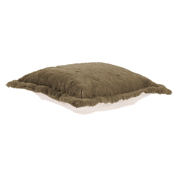 Howard Elliott Puff Ottoman Cover Faux Fur Angora Moss - Cover Only - C310-1091