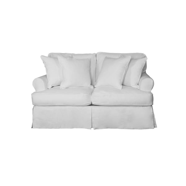Sunset Trading Horizon Slipcovered Loveseat Peyton Pearl - SU-117610-391081