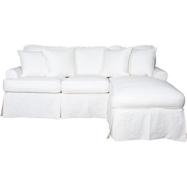 Sunset Trading Horizon Slipcovered Sleeper Sofa & Chaise White - SU-117678-423080