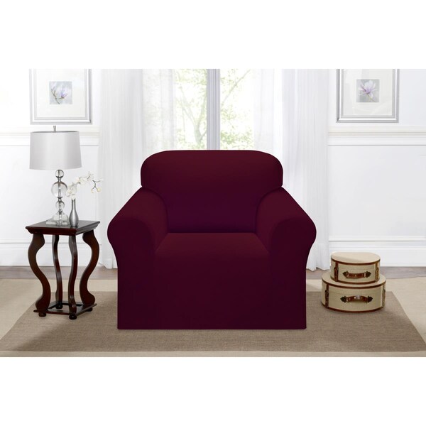 Bedding Beyond Kathy Ireland Day Break Chair Slipcover, Burgundy - BE2613857