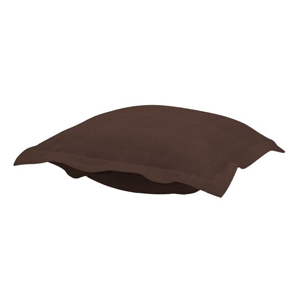 Howard Elliott Puff Ottoman Cover Textured solid sterling Chocolate - Cover Only - C310-202