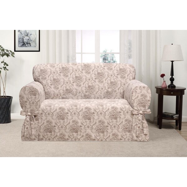 Madison Kathy Ireland Chateau Loveseat Slipcover, Taupe - MA335319