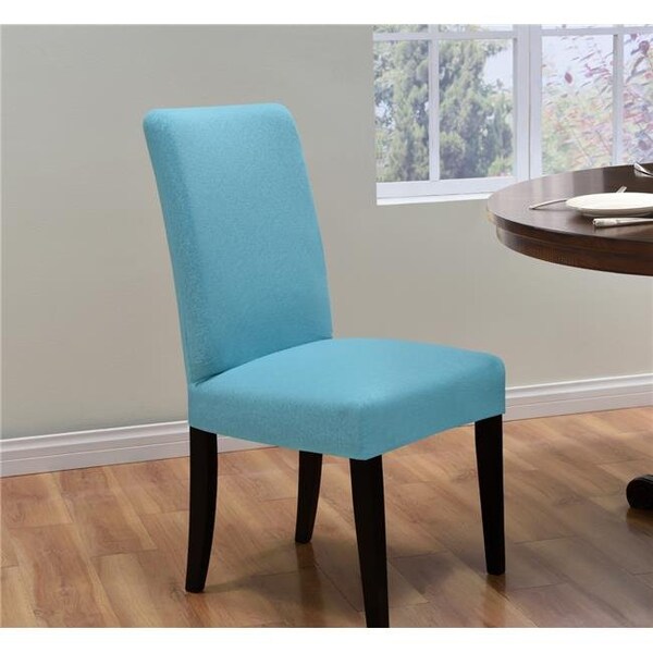 Madison Industries Madison ING-DRC-AQ Kathy Ireland Ingenue Dining Room Chair Cover; Aqua - ING-DRC-AQ