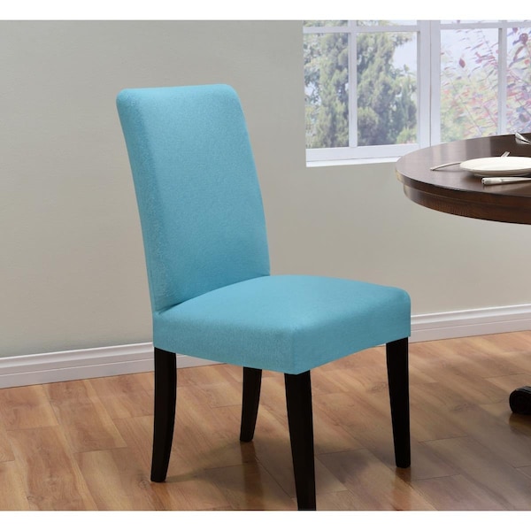 Bedding Beyond Kathy Ireland Ingenue Dining Room Chair Cover, Aqua - BE2613926