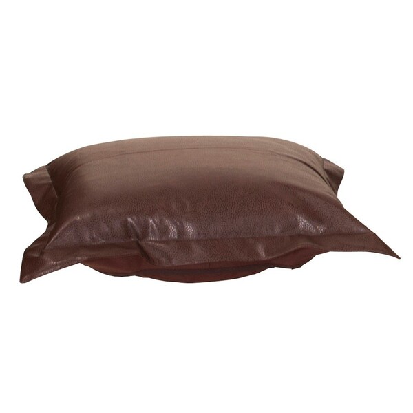 Howard Elliott Puff Ottoman Cover Faux Leather Avanti Pecan - Cover Only - C310-192
