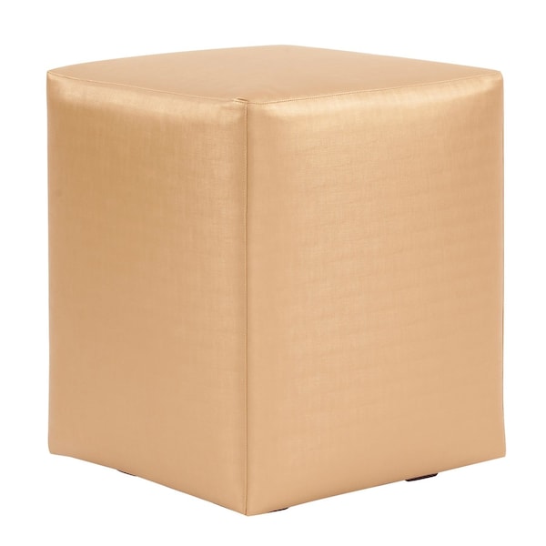 Howard Elliott Universal Cube Cover Faux Leather Metallic Gold - Cover Only Base Not Included - C128-771