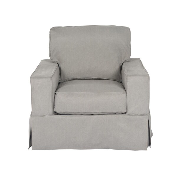 Sunset Trading Americana Slipcovered Chair Peyton Slate - SU-108520-391094