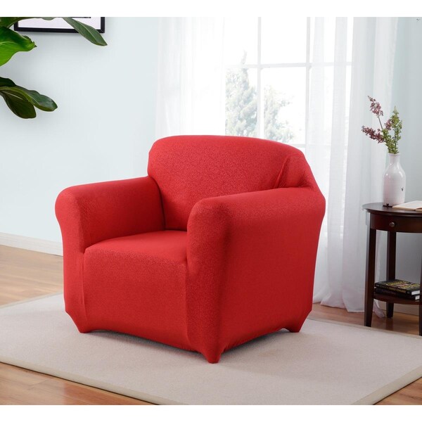 Bedding Beyond Kathy Ireland Ingenue Chair Slipcover, Red - BE2613889