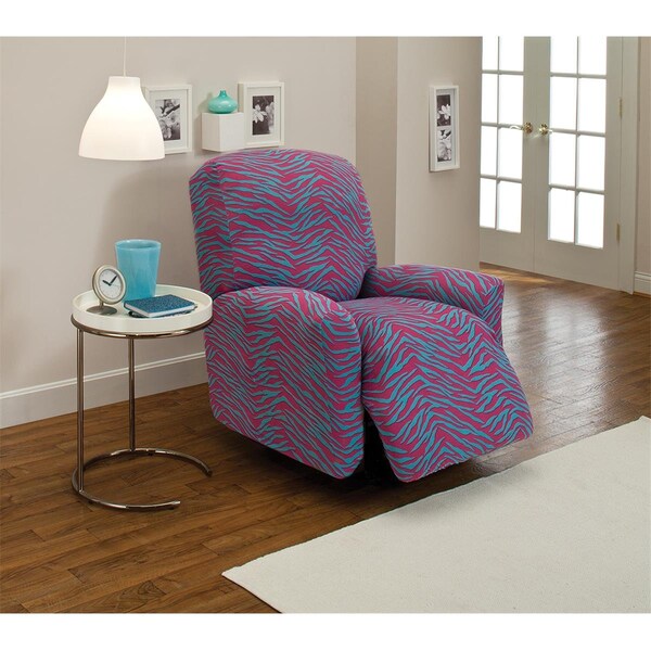 Bedding Beyond Stretch Jersey Large Recliner Slipcover, Zebra - BE2613821