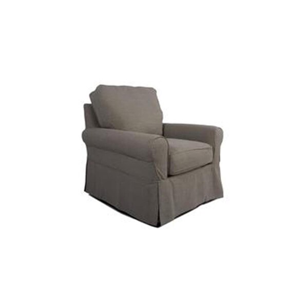 Sunset Trading Horizon Slipcovered Swivel Chair in Light Gray - SU-114993-220591