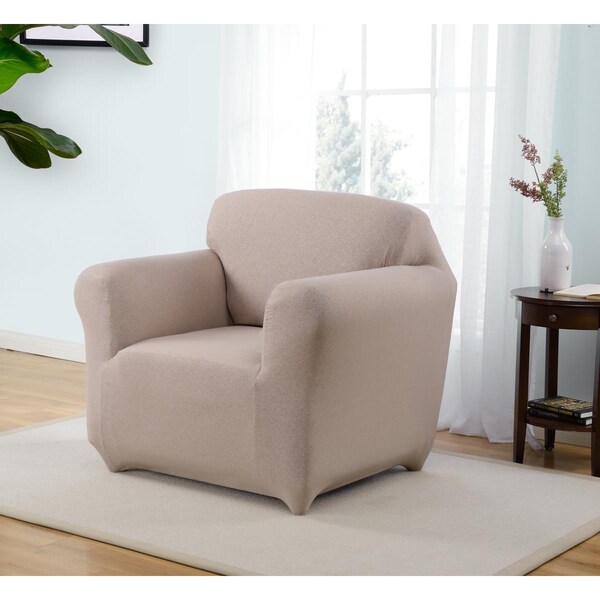 Bedding Beyond Kathy Ireland Ingenue Chair Slipcover, Beige - BE2613885