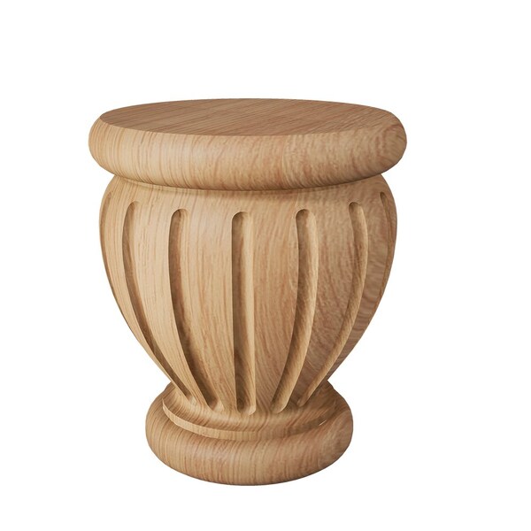 Designs Of Distinction Fluted Lille Bun Foot - Red Oak - 01704040AK1