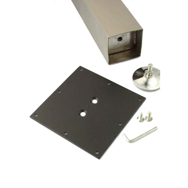 Richelieu 40-inch (1010 mm) Square Leg with Levelling Glide, Stainless Steel - 780140170