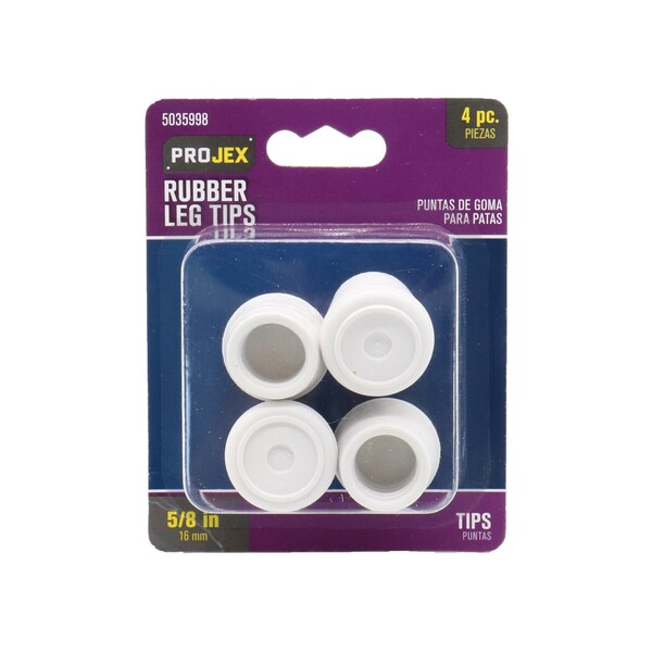 Projex Projex Rubber Leg Tip Off-White Round 5/8 in. W 4 pk - P0051