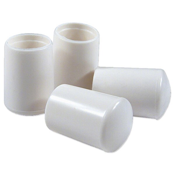 Homepage 0.87 in. TruGuard Vinyl Leg Tip, White, 4PK - HO3235104