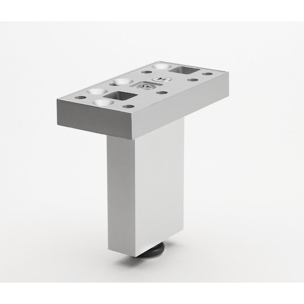 Richelieu Adjustable Contemporary Versatile T or L Shaped Furniture Leg, 5 29/32 in (150 mm), Aluminum - 205150010
