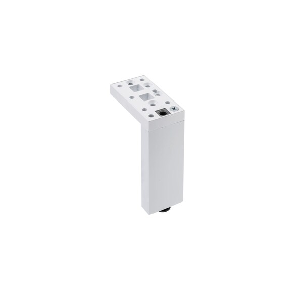 Richelieu Adjustable Contemporary Versatile T or L Shaped Furniture Leg, 13 3/4 in (350 mm), Glossy White - 205350030