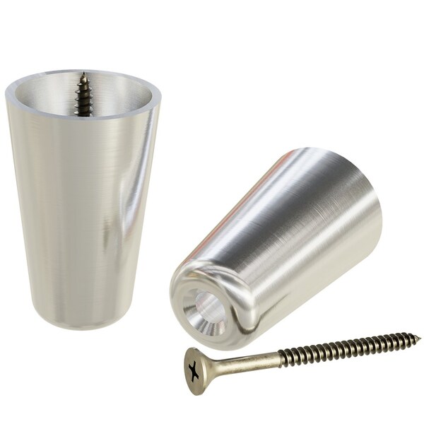 Designs Of Distinction Brass Slipper Cups - 1.154" Diam x 1.87" H - Chrome - 01SLPR104CR1