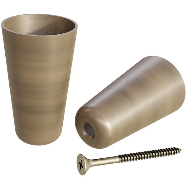 Designs Of Distinction Brass Slipper Cups - 1.26" Diam x 2.165" H - Antique Brass - 01SLPR105AB1