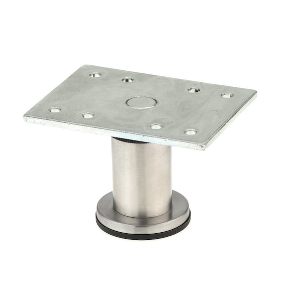 Richelieu BORSA - Adjustable Furniture Leg, 1 31/32 in (50 mm), Stainless Steel - 64217050170