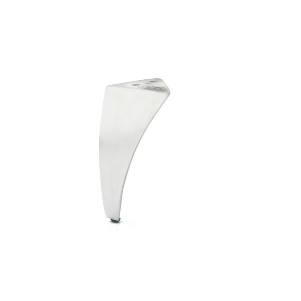 Richelieu Aluminum Furniture Leg, 4 in (102 mm), Brushed Aluminum - 5600124