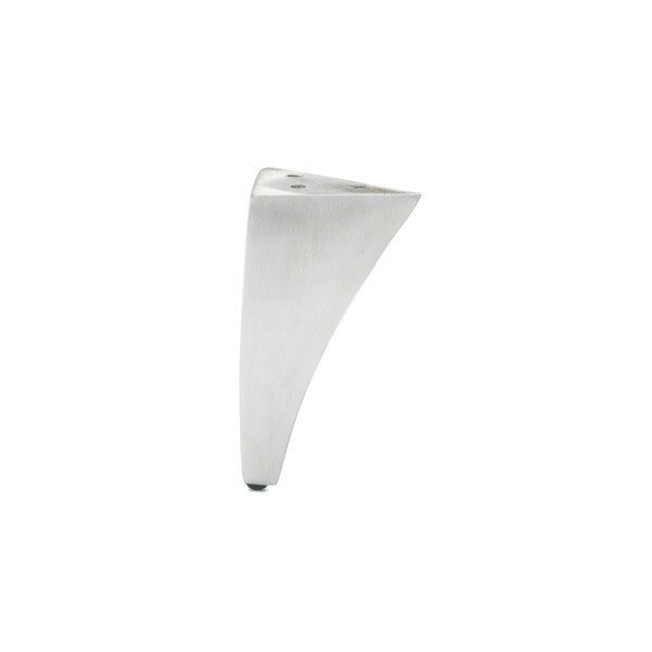 Richelieu Aluminum Furniture Leg, 4 in (102 mm), Brushed Aluminum - 5600124