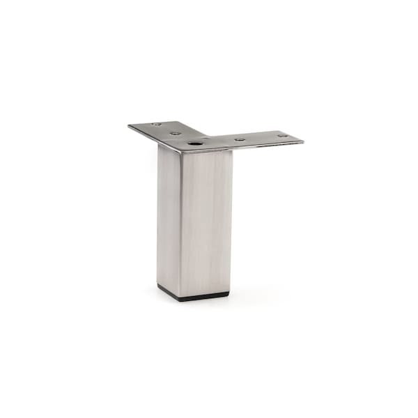 Richelieu Contemporary Furniture Leg, 3 15/16 in (100 mm), Brushed Nickel - 176138195