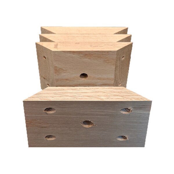 Osborne Wood Products 3 1/2 x 5 5/8 SOLD AS A SET OF FOUR~Corner Blocks for 3" Wide Legs in - 310300PG
